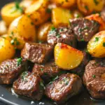 inesboulila A close up of slow cooker garlic butter beef bites 0c00dd65 0ebc 437e b3f8 b6927a2fbcd3