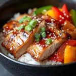 inesboulila A close up of sticky chicken rice bowls served in a d9fcf2c3 cb2c 449f b2e9 4ade35da305a