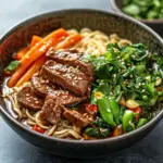 inesboulila A modern kitchen scene with a bowl of hoisin beef n 95139f77 6671 4020 8f88 cc29f5b500f1