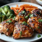 inesboulila A plate of juicy Honey Garlic Chicken glazed with a 26d4f556 d7ae 4f6f a361 640aa74ad037