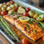 inesboulila A sheet pan featuring a perfectly cooked fillet of c4262b7f 2613 446f ba5b 9d9d629569f4