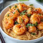 inesboulila A vibrant plate of Bang Bang Shrimp Pasta featuring a1cbad46 761d 4e7b a796 3a2f49eba410
