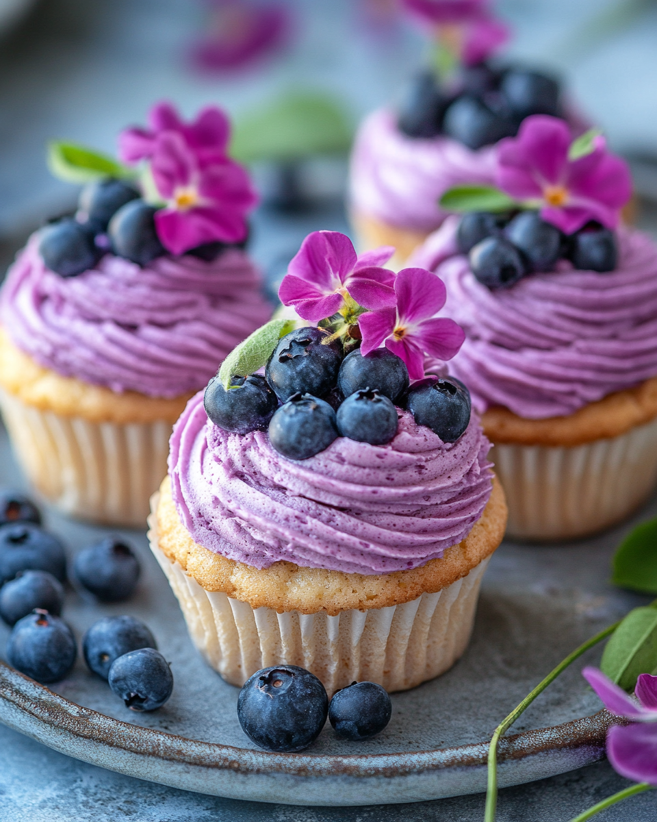 Blueberry Lemon Cheesecake Cupcakes