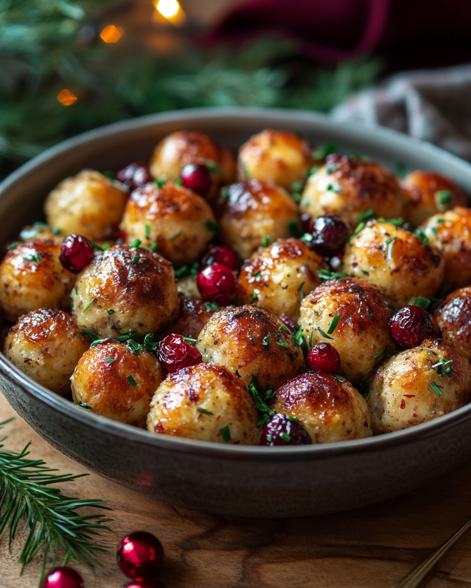 CRANBERRY/TURKEY STUFFING BALLS