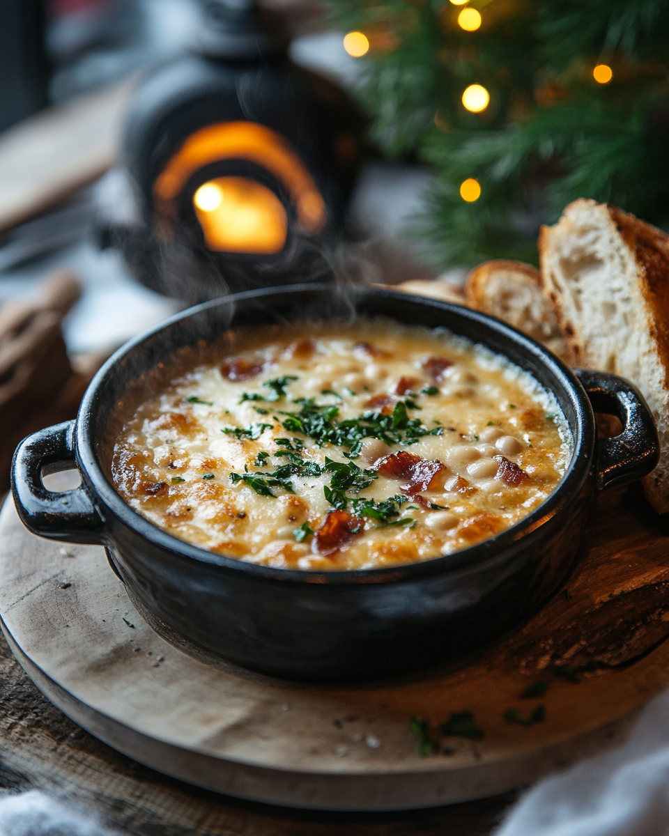 Rustic White Bean and Bacon Soup