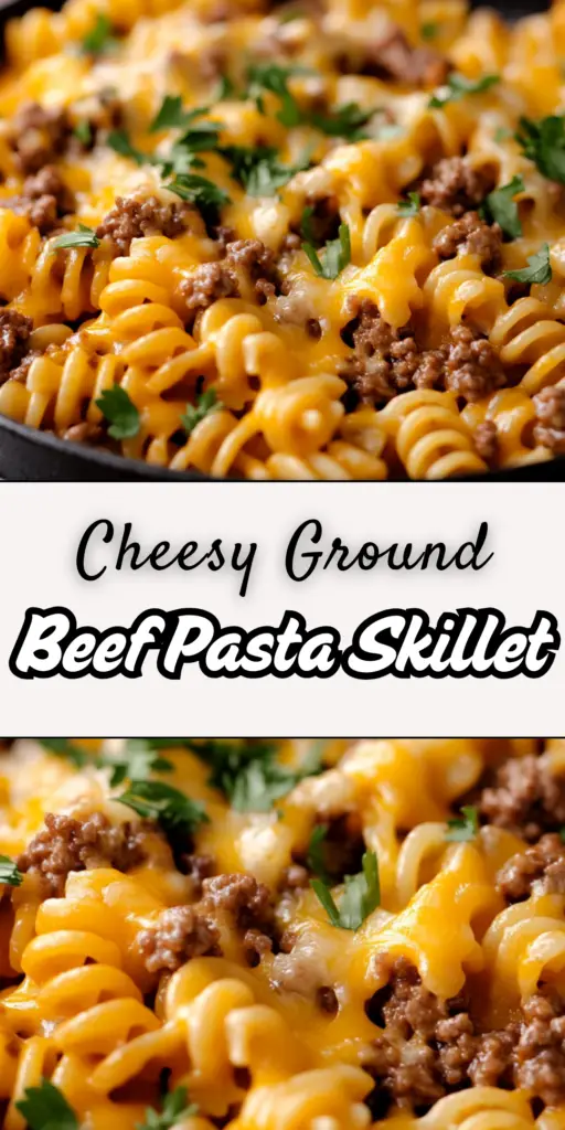 Quick and Easy Cheesy Ground Beef Pasta Skillet Recipe for Hassle-Free Cooking 3 24 26
