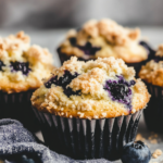 inesboulila A batch of freshly baked blueberry muffins with a g 784c5398 2339 4168 ab23 f1769e6a8004