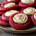 inesboulila A batch of freshly baked frosted red velvet cookies 2f63df34 1e7b 450b 9b52 e25e89904508