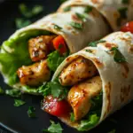 inesboulila A close up of garlic chicken wraps neatly rolled an e09011e3 52c7 4885 b589 eadbdd4ec31a