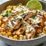 inesboulila A colorful Street Corn Chicken Rice Bowl featuring 6d3e5c70 8ea3 4a6b 9a24 a69699f71cc8