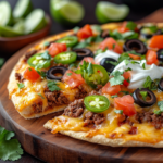 inesboulila A crispy Mexican pizza freshly baked and sliced ser e5e160e1 cf39 4864 a9d2 aa279ffe78bc
