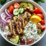 inesboulila A flavorful Greek chicken bowl featuring tender gri 0fc1cc20 efe6 4c69 9887 b695ee67b3c5