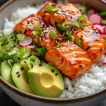 inesboulila A fresh and vibrant salmon rice bowl featuring tend 16e163e1 676b 4672 bd0d 971618c21bc5