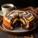 inesboulila A freshly baked marble cake sliced to reveal its be 24808d74 7bf6 4843 b133 6858b39042f3