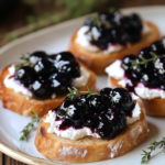 inesboulila A plate of Easy Balsamic Blueberry Goat Cheese Cros f603b2da eadf 43c1 bab9 73fe1625713f