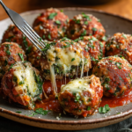 inesboulila A plate of Spinach Garlic Meatballs Stuffed with Mo 5e8621c6 55c3 4b05 abb7 201bf1b43136
