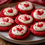 inesboulila A plate of Valentines Day red velvet cookies soft a ad494b98 9646 4d2b b585 d4543a3b59df