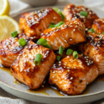 inesboulila A plate of air fryer honey garlic salmon bites glis daa64491 1602 4447 809b 1d5de8406ab8