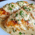 inesboulila A plate of creamy garlic Parmesan chicken featuring 3bcaf28e f198 4af2 bbc1 cb8379853107