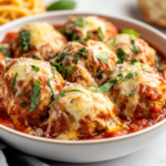 inesboulila A plate of easy chicken parmesan meatballs golden b af4fbe89 ec69 48fb acb2 79582aa8c06c
