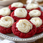 inesboulila A plate of frosted red velvet cookies soft and chew a8342dac 25bb 4668 8a22 fc62c716ad80