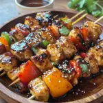 inesboulila A plate of glistening honey garlic chicken skewers e53835b0 c083 408a 8d07 656b12b93ae9