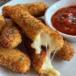 inesboulila A plate of golden crispy mozzarella sticks with a c 11613f6d c819 4c19 a7a3 3853afc55ba0
