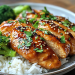 inesboulila A plate of honey garlic chicken breasts golden brow 617785a9 df17 4c9c 8622 3294c3690753