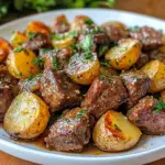 inesboulila A plate of slow cooked garlic butter beef bites wit 159138bb d741 4fbf b2a4 82bc6a54de92