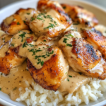 inesboulila A plate of smothered chicken and rice with tender g 958137e2 ea81 48ee a5e2 fc0b674bd1b3