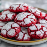 inesboulila A plate of vibrant red velvet crinkle cookies with cf1cb38e 4ba5 4b2f b576 831e2f0bdc9d
