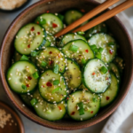 inesboulila A refreshing Asian cucumber salad served in a rusti c2f10922 50c7 46f8 8c81 d6a33f09f4f1