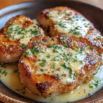inesboulila A rustic ceramic plate featuring golden seared pork f1e28873 49d4 47ca 8099 28cca430b1c6