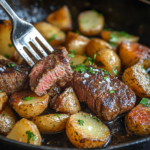 inesboulila A sizzling garlic butter steak and potatoes skillet f81726ef 6205 4367 bc45 c2842352ad12