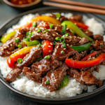 inesboulila A sizzling plate of pepper steak featuring tender s 44405912 22d2 4e2a 8c6c 57f7db067d85