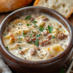inesboulila A steaming bowl of Creamy Alfredo Lasagna Soup rich cb7a0e45 7bc0 44e3 b268 b5a1f00dc6ee