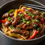 inesboulila A steaming bowl of Sticky Beef Noodles featuring te 7e8afee8 5c0f 4a57 acd3 91c5cb44fb0b