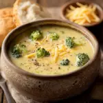 inesboulila A steaming bowl of broccoli cheese soup thick and c d6558f29 118c 4d47 acb9 68adec22334d