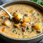 inesboulila A steaming bowl of creamy crockpot hamburger potato 2f5c49dc d70d 4911 971a 6f0be142de6d