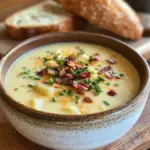 inesboulila A steaming bowl of creamy potato soup rich and velv db993027 ec92 424f ade9 8035ecb23caa