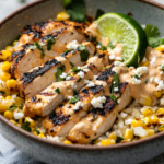 inesboulila A vibrant Street Corn Chicken Rice Bowl featuring t 983b05c9 6cd4 4a86 b5ca 0dccb3342ac5