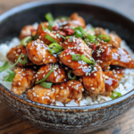 inesboulila A vibrant sticky chicken rice bowl served in a rust 92e3cf4b 56ab 40f4 a2ad 8ea37b04888d