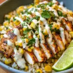 inesboulila A vibrant street corn chicken rice bowl featuring j 16c97a19 3ac0 4a0a 9240 32cba230ff75