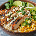 inesboulila A vibrant street corn chicken rice bowl served in a d1e545d6 4030 4e52 bfb2 654107af479d