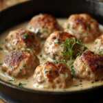 inesboulila Juicy turkey meatballs simmering in a rich creamy s c6e0f9a2 a9df 4c22 999b 06dd4fb142d9