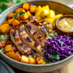 inesboulila A beautifully arranged Hot Honey Chicken Bowl in a 915d79f8 45a5 4ead af71 8689c172c0ed