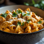 inesboulila A bowl of Butter Chicken Pasta featuring tender pie 1cb6a34d 0b9d 4516 9c96 98defa8e7d1d