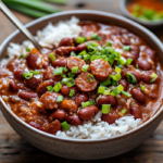 inesboulila A bowl of Louisiana Red Beans and Rice featuring te 22ec9664 3203 432f 8d1b 134a4e771313