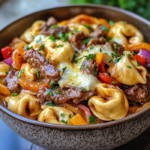 inesboulila A bowl of Philly Cheesesteak Tortellini Pasta featu 988d871a 71fd 495d 8c1a 19b3d0646e3a