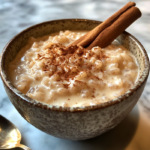 inesboulila A bowl of Rice Pudding Arroz con Leche featuring cr 7b1fc3bd 0441 452a b87d f6f24adb1a46